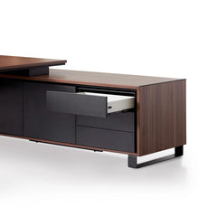 COT8350-SN 2.3m Right Return Office Desk - Walnut