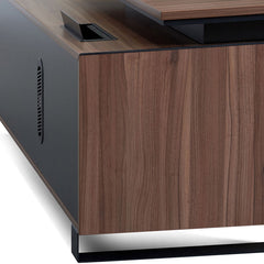 COT8350-SN 2.3m Right Return Office Desk - Walnut