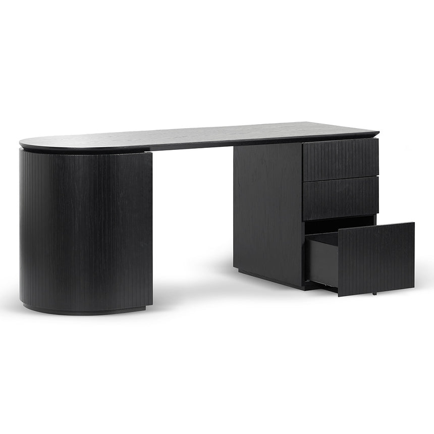 1.77m Right Drawer Office Desk | Black Oak | Myka Home - View 5