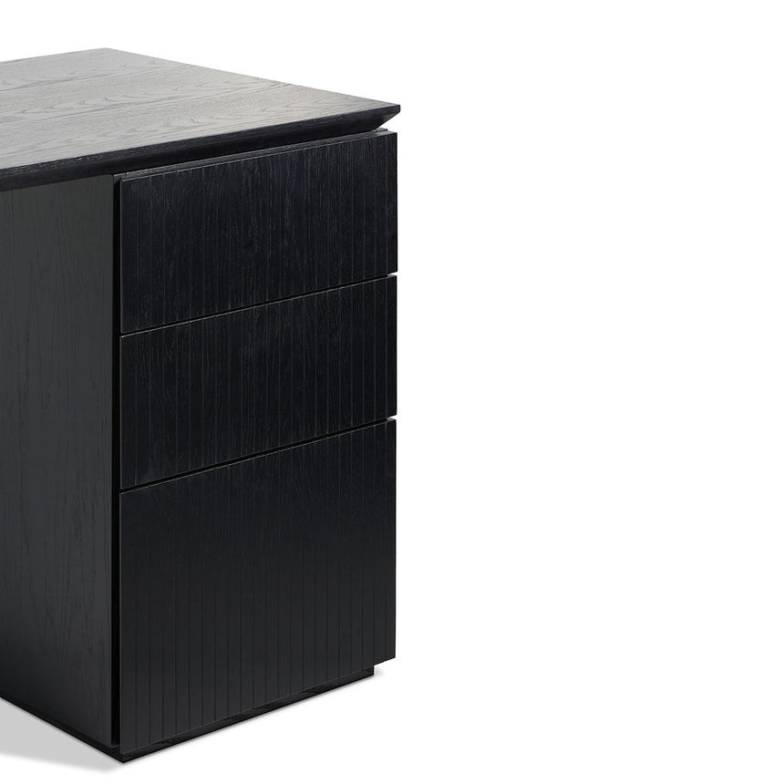 1.77m Right Drawer Office Desk | Black Oak | Myka Home - View 8