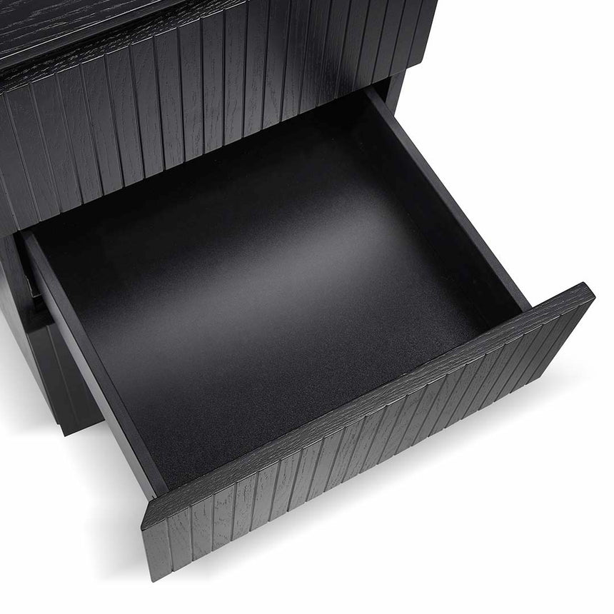 1.77m Right Drawer Office Desk | Black Oak | Myka Home - View 9
