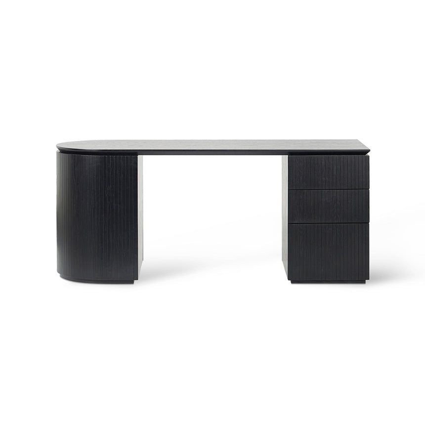 1.77m Right Drawer Office Desk | Black Oak | Myka Home