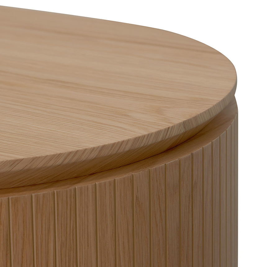 1.77m Left Drawer Office Desk | Natural Oak | Myka Home - View 8