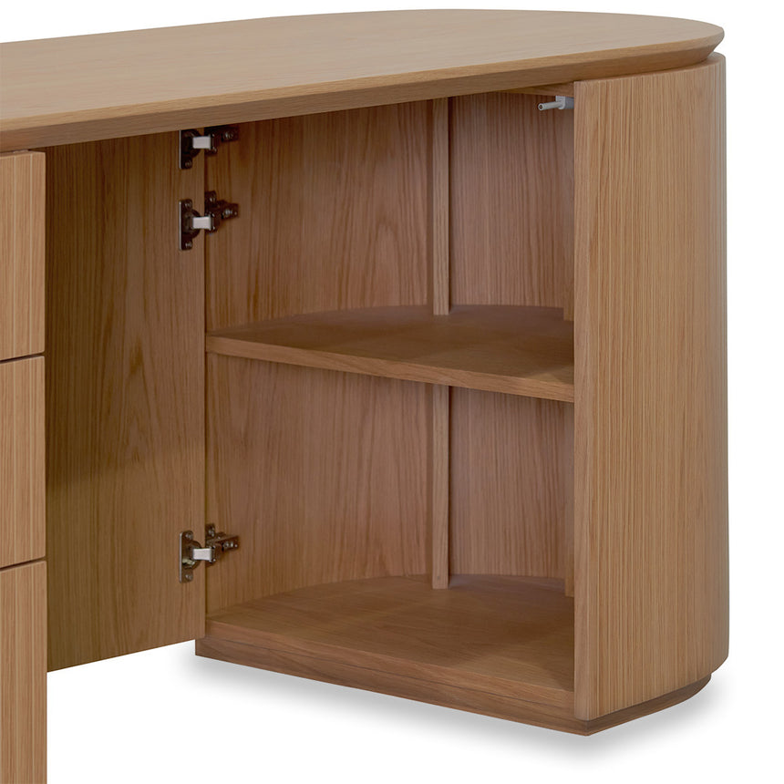 1.77m Left Drawer Office Desk | Natural Oak | Myka Home - View 6
