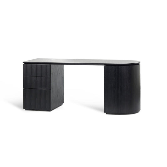 COT8482-CN 1.77m Left Drawer Office Desk - Black Oak