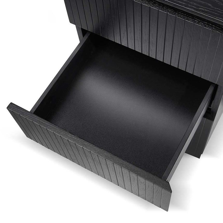 1.77m Left Drawer Office Desk | Black Oak | Myka Home - View 7