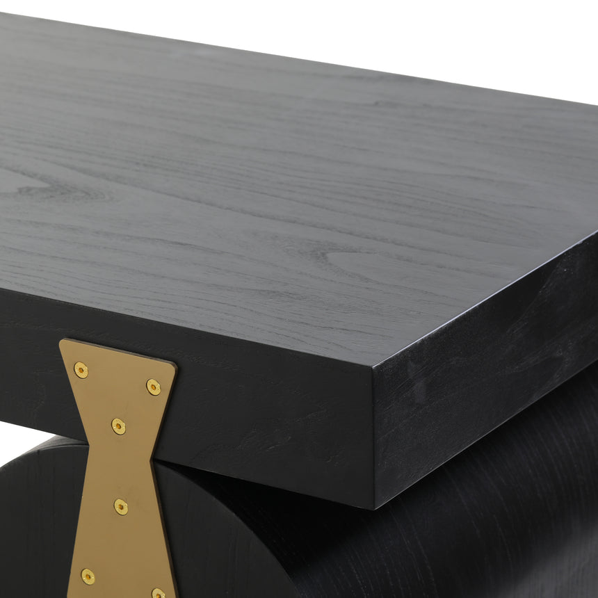 1.55m New Elm Home Office Desk | Full Black | Myka Home - View 5