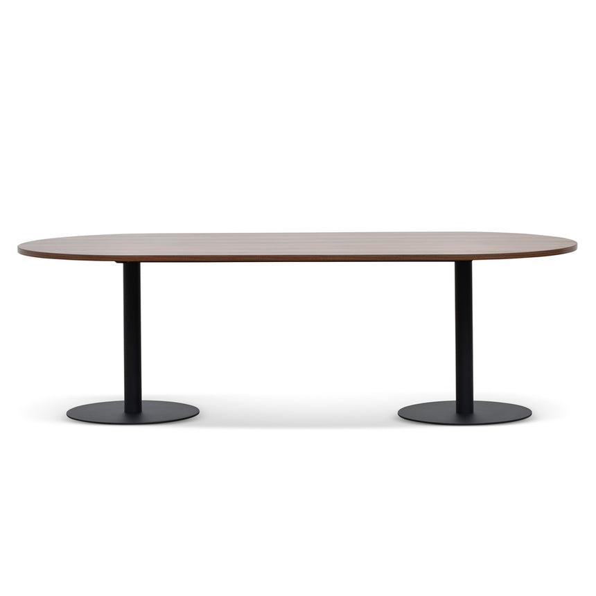2.4m Oval Meeting Table | Walnut | Myka Home - View 3