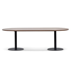 2.4m Oval Meeting Table | Walnut | Myka Home