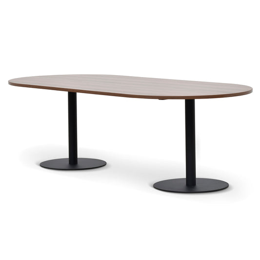 2.4m Oval Meeting Table | Walnut | Myka Home