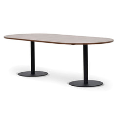 2.4m Oval Meeting Table | Walnut | Myka Home