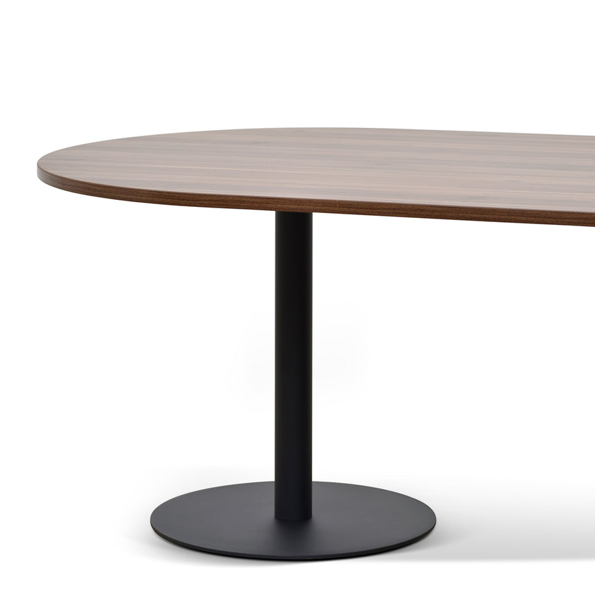 2.4m Oval Meeting Table | Walnut | Myka Home - View 5