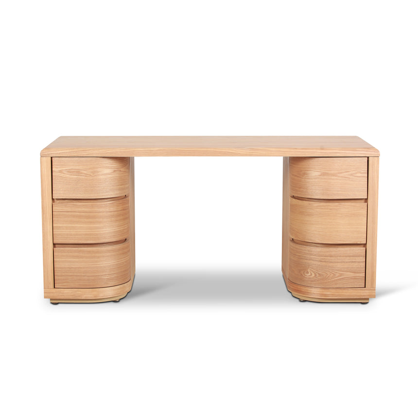 1.6m Office Desk | Natural | Myka Home - View 2