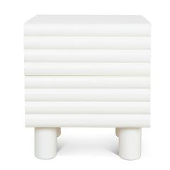 CST10074-KD 48cm Bedside Table - White