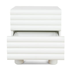 CST10074-KD 48cm Bedside Table - White