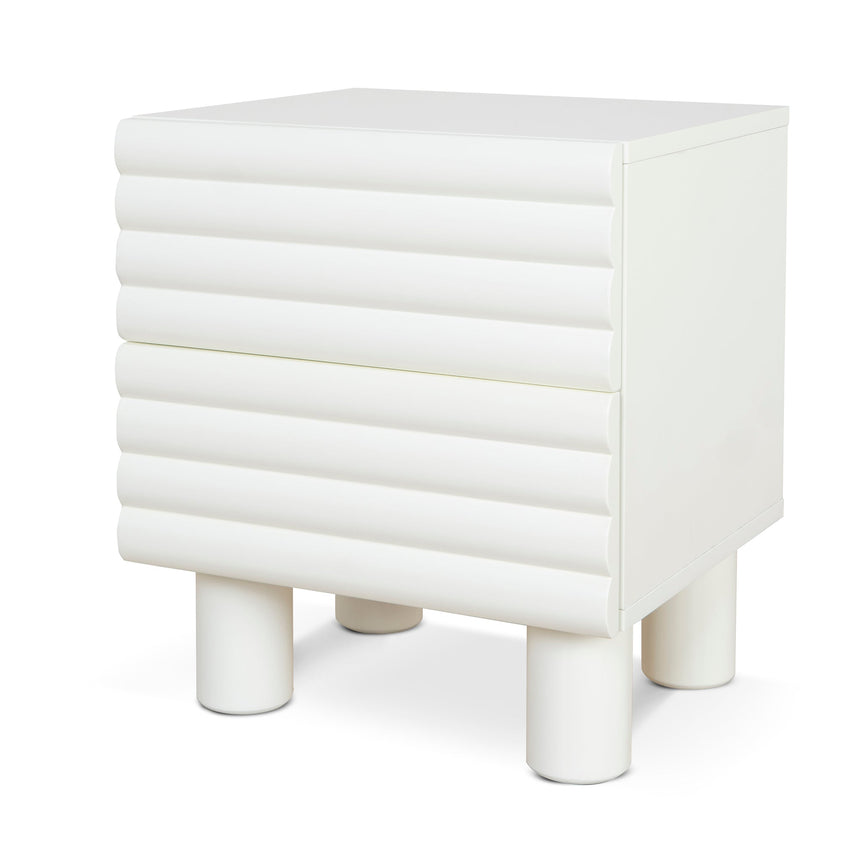 48cm Bedside Table | White | Myka Home