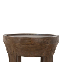 CST10117-NI 34.5cm Round Side Table - Walnut