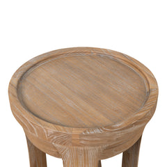 CST10116-NI 34.5cm Round Side Table - Dark Natural