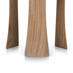 CST10116-NI 34.5cm Round Side Table - Dark Natural