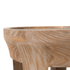 CST10116-NI 34.5cm Round Side Table - Dark Natural
