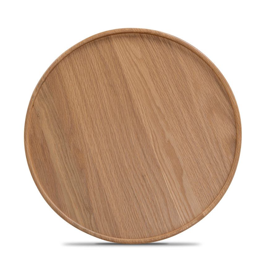 45cm Round Side Table | Natural Oak | Myka Home - View 8