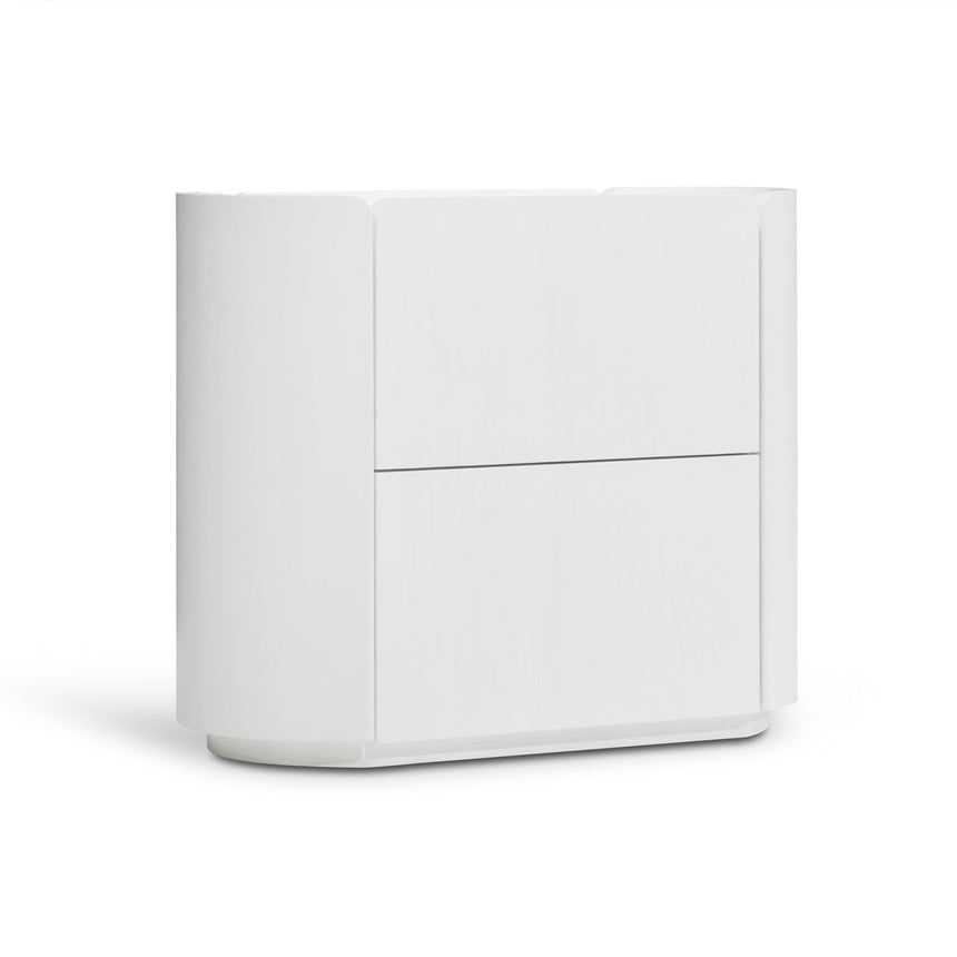 60cm Bedside Table | White Oak | Myka Home