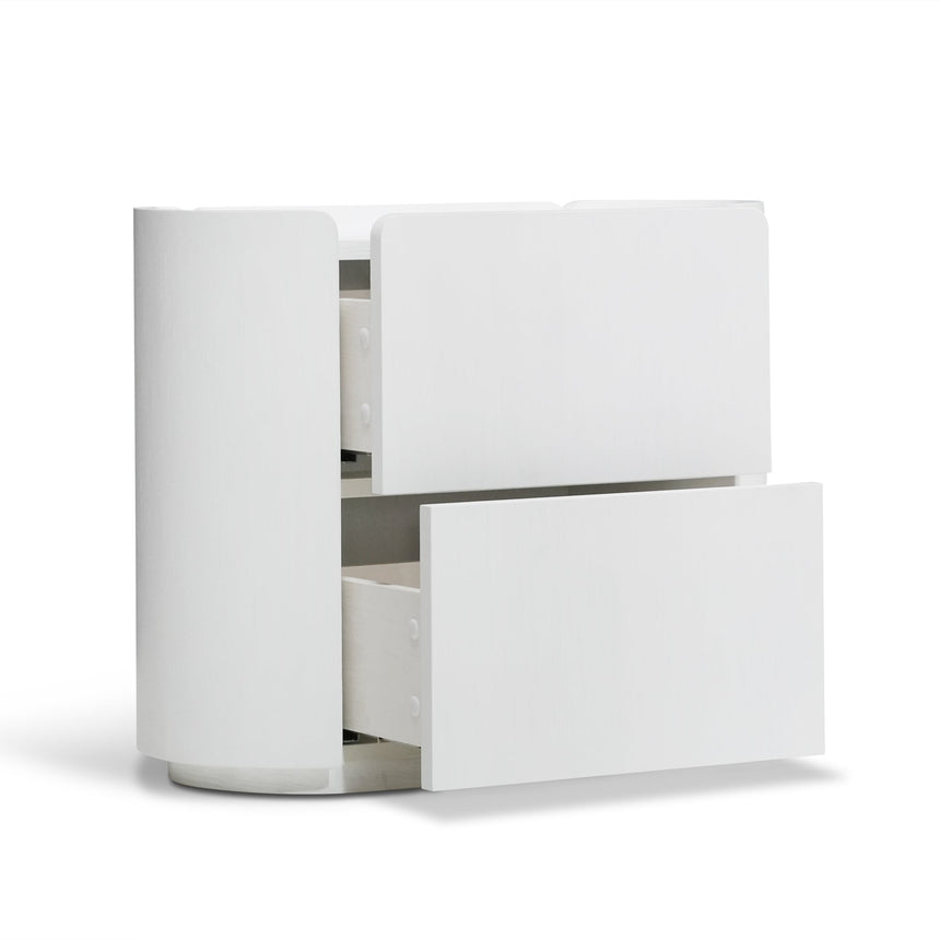 60cm Bedside Table | White Oak | Myka Home - View 5