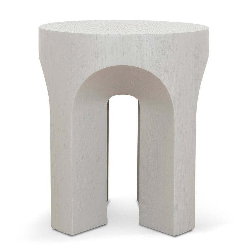 49.5cm Round Side Table | Light Grey | Myka Home - View 3