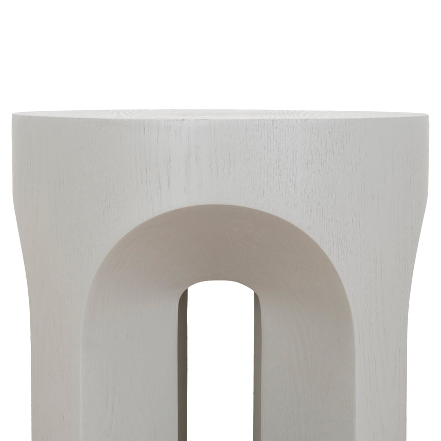 49.5cm Round Side Table | Light Grey | Myka Home - View 8