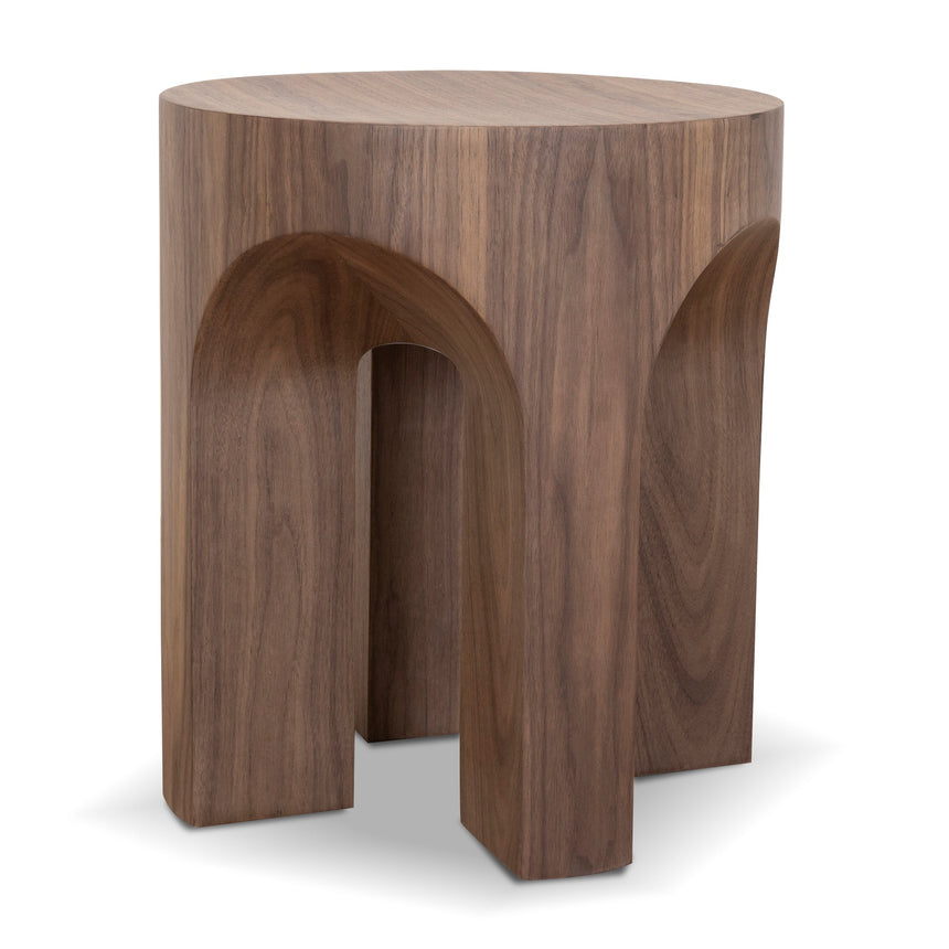 49.5cm Round Side Table | Walnut | Myka Home