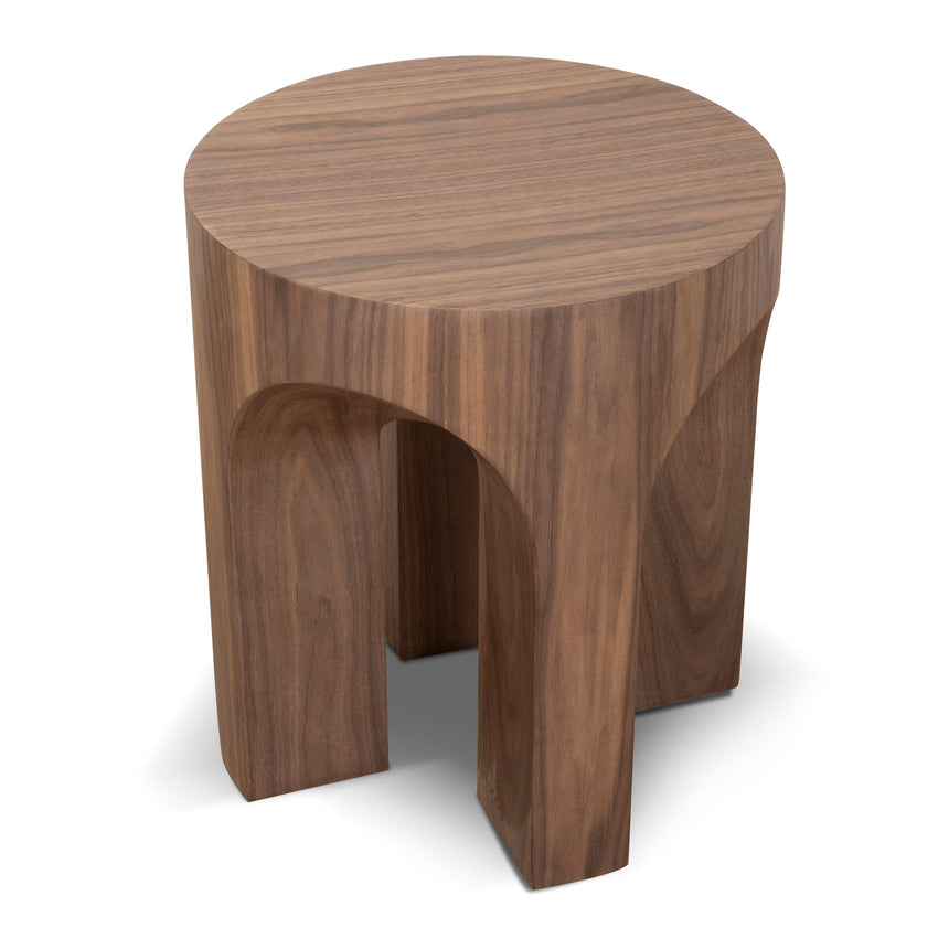 49.5cm Round Side Table | Walnut | Myka Home - View 3