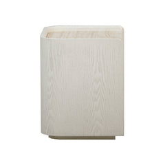 50CM Travertine Bedside Table | Ivory Oat | Myka Home