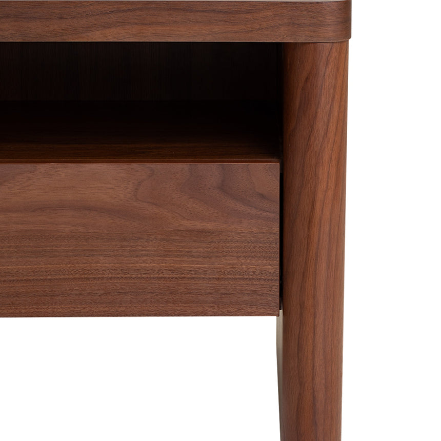 Glass Top Bedside Table | Walnut | Myka Home - View 10