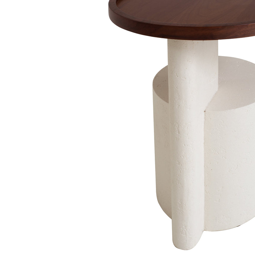 White Side Table | Walnut | Myka Home - View 7