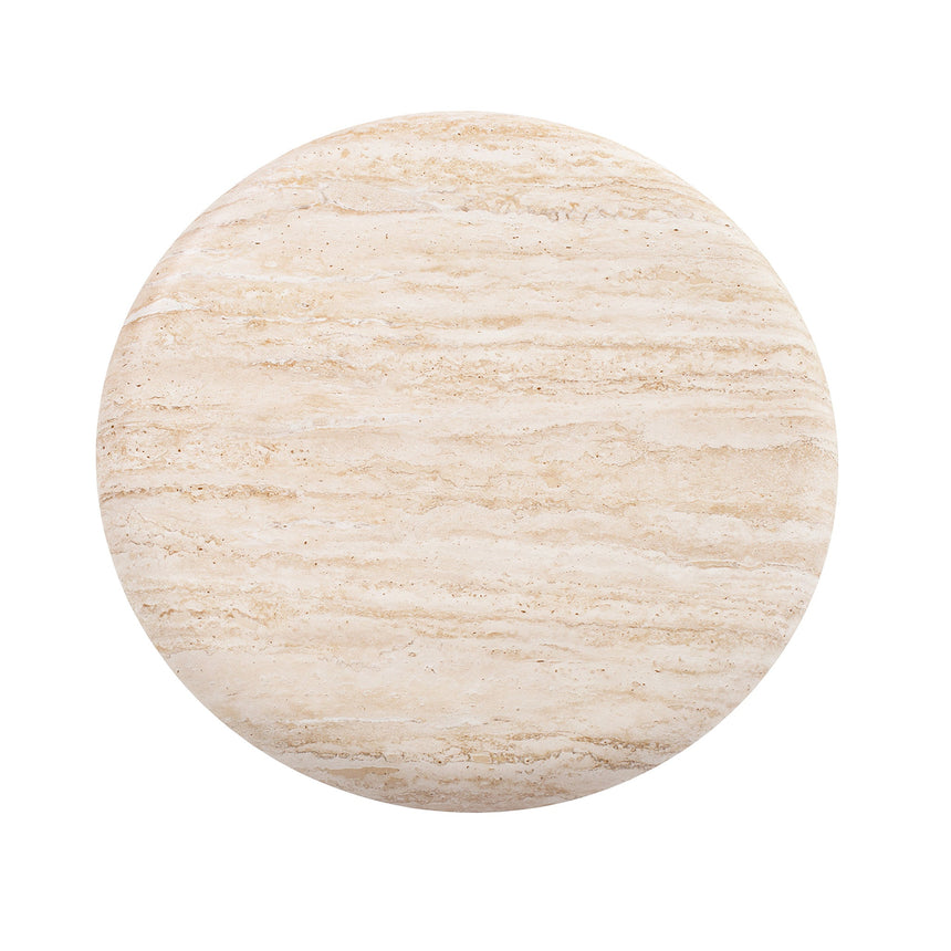 Walnut Side Table | Stone Look Beige | Myka Home - View 6