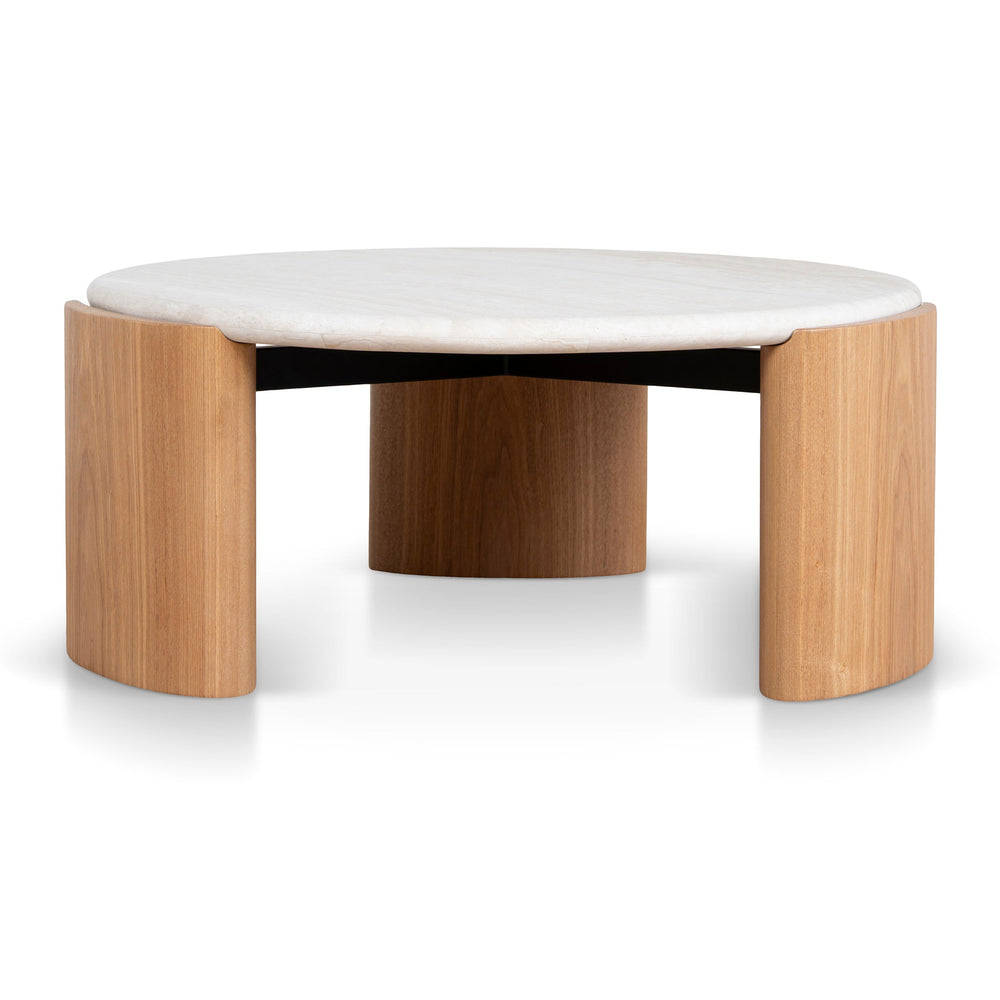 Nested Travertine Coffee Table | Natural | Myka Home - View 5
