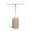 45cm Matte White Side Table | Travertine | Myka Home