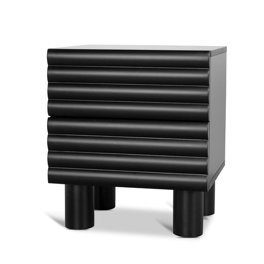 48cm Bedside Table | Matte Black | Myka Home