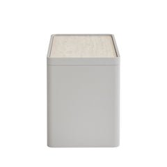 Glass Top Bedside Table | Warm Grey | Myka Home