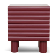 48cm Bedside Table | Red | Myka Home