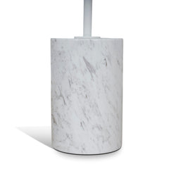 45cm Matte White Side Table | Carrara Marble | Myka Home