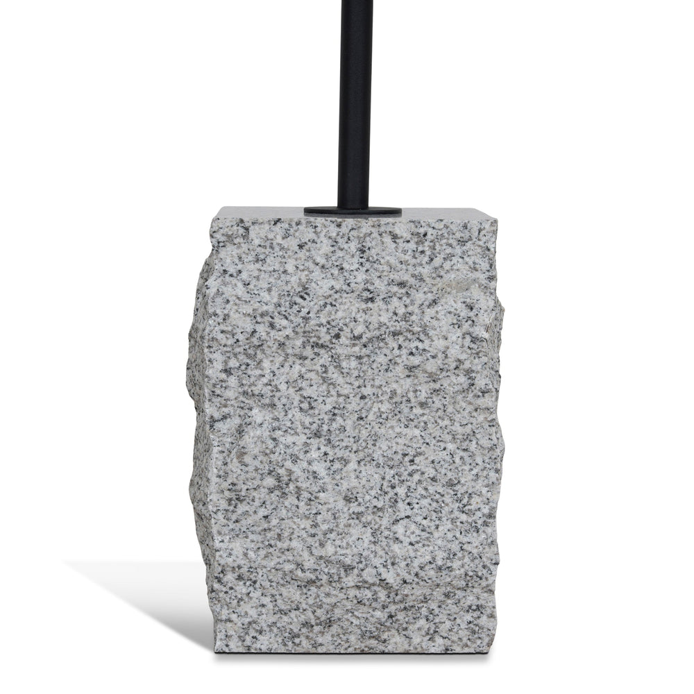 45cm Matte Black Side Table | Faceted Granite Marble | Myka Home - View 5