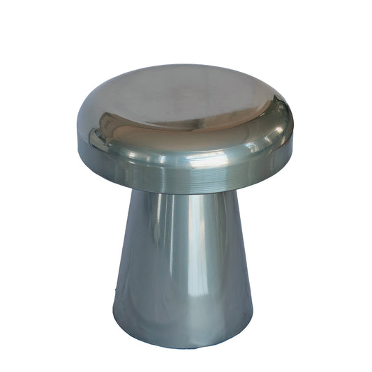 40CM Round Side Table | Powder Silver | Myka Home
