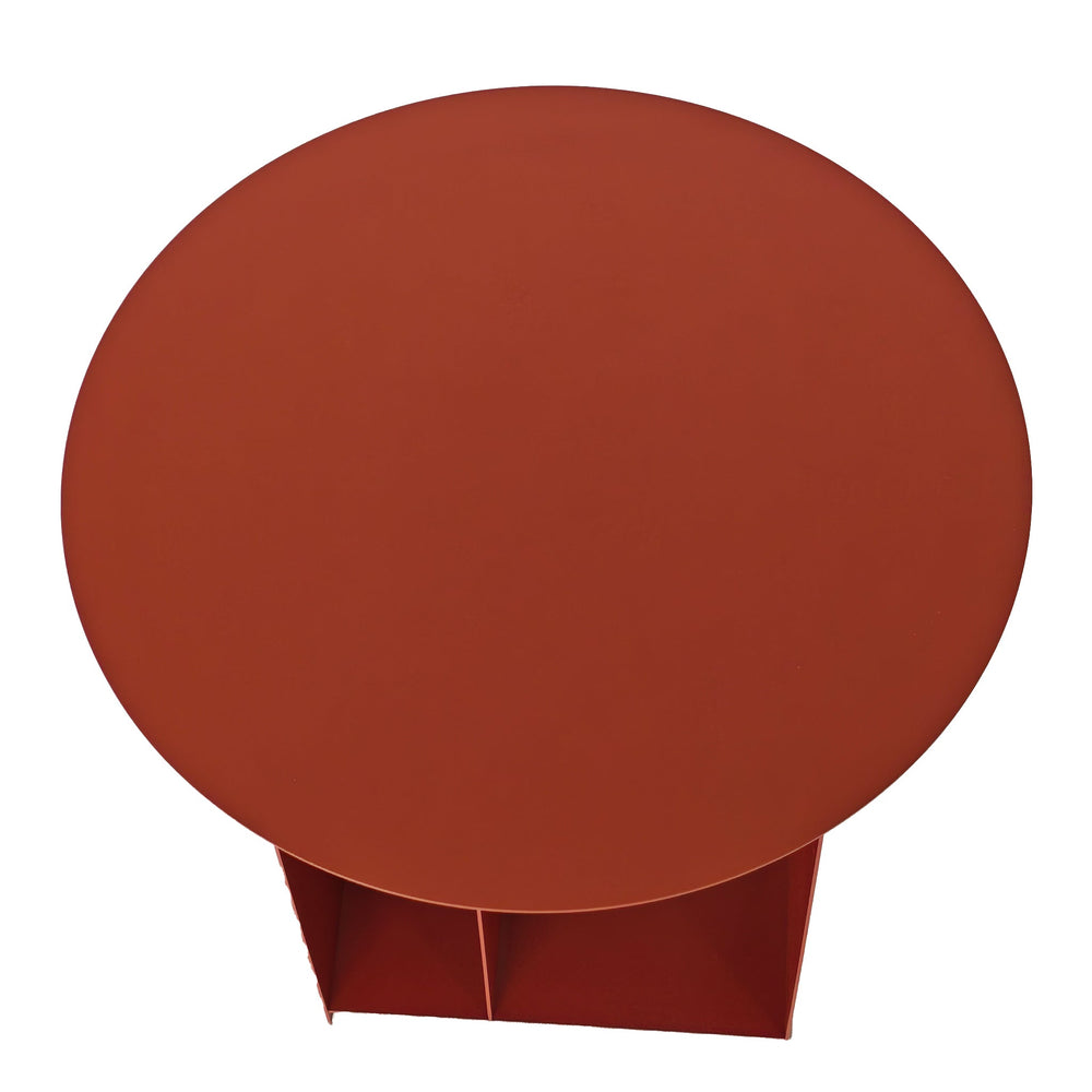 38cm Round Side Table | Burgandy Red | Myka Home - View 5