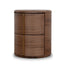 46CM Round Bedside Table | Walnut | Myka Home