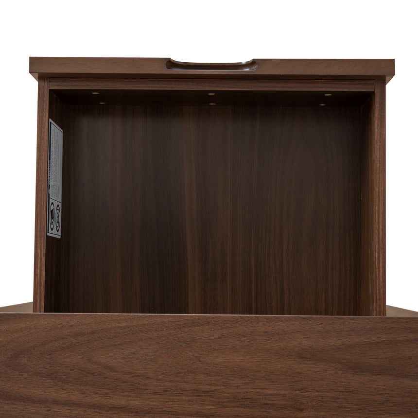 CST221WAL-VN SQ Wooden Bedside Table - Walnut - View 9
