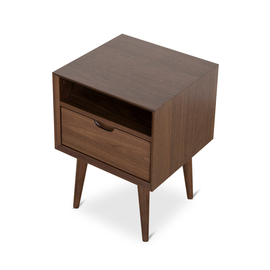 CST221WAL-VN SQ Wooden Bedside Table - Walnut - View 7