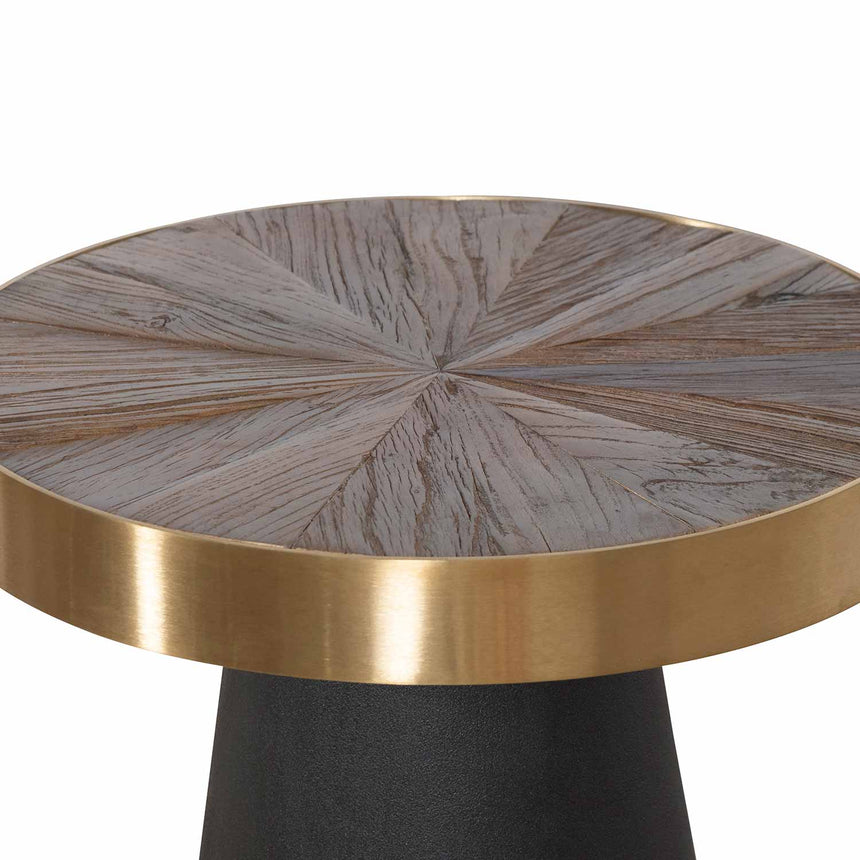 Side Table | Natural Top with Dark Grey Base | Myka Home - View 3