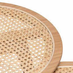 Nested Side Table | Natural with Rattan Top | Myka Home