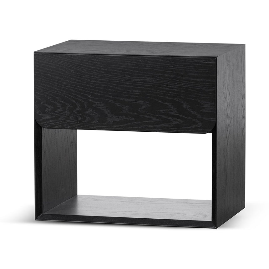 Oak Bedside Table | Black | Myka Home